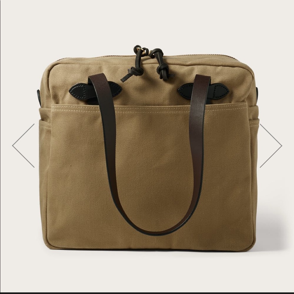 Filson Rugged Twill Tote with Zipper